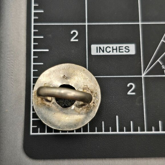 925 Sterling Silver Plated Glass Opal Ring Size 9.5 Bezel Setting Fine Jewelry - Picture 7 of 13